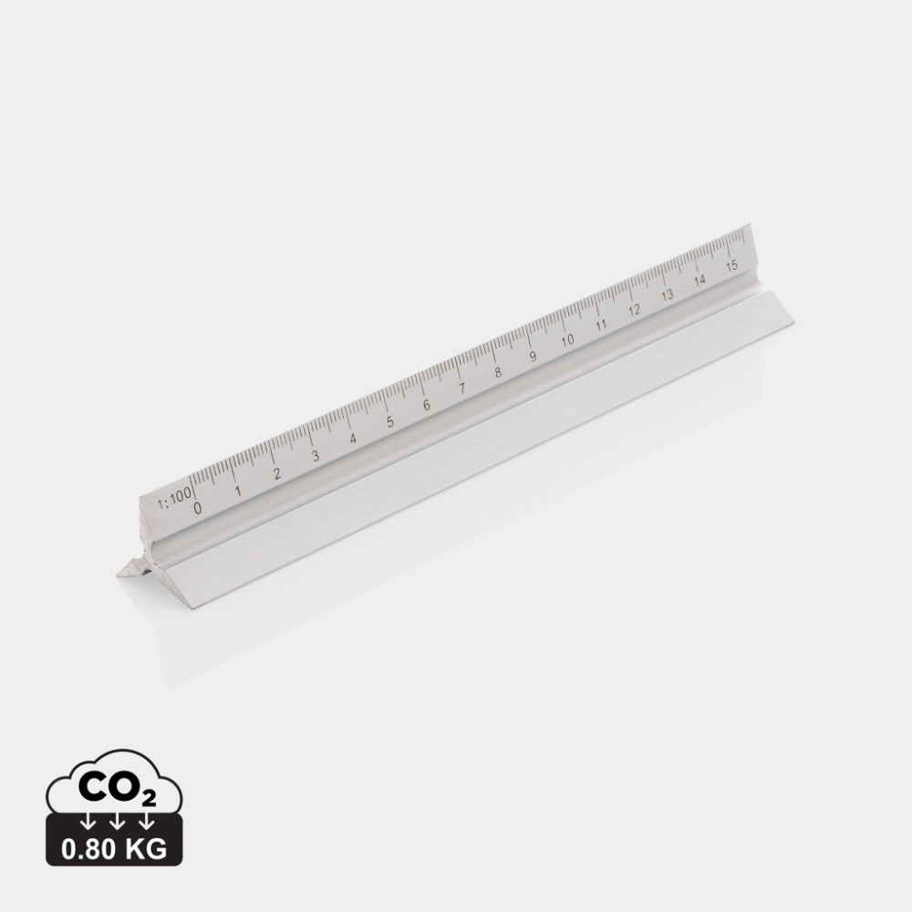 Logotrade promotional item picture of: 15cm. Aluminum triangular ruler