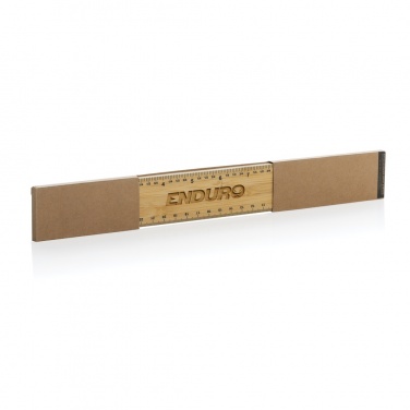 Logo trade advertising products image of: Timberson extra thick 30cm double sided bamboo ruler