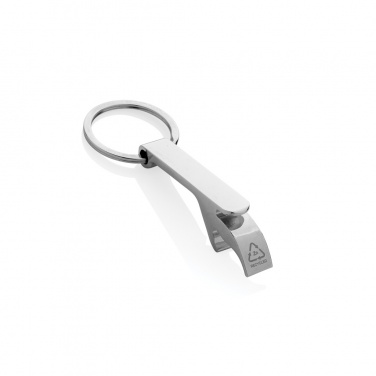 Logo trade promotional giveaways image of: RCS recycled zinc alloy bottle opener keychain