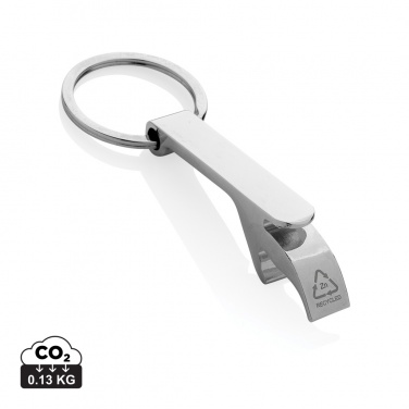 Logo trade business gifts image of: RCS recycled zinc alloy bottle opener keychain