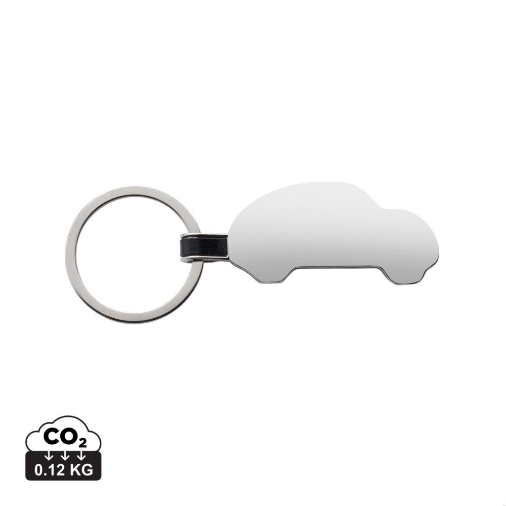 Logo trade promotional gifts image of: RCS recycled zinc alloy car keyring