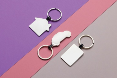 Logo trade advertising product photo of: RCS recycled zinc alloy house keyring