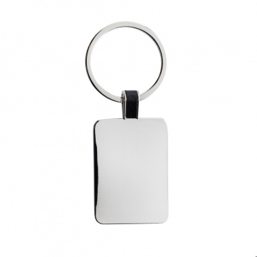 Logo trade corporate gifts image of: RCS recycled zinc alloy rectangle keyring