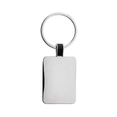 Logo trade promotional gifts picture of: RCS recycled zinc alloy rectangle keyring