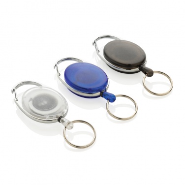 Logo trade promotional gifts picture of: RCS recycled ABS roller clip keychain