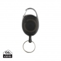 RCS recycled ABS roller clip keychain, black