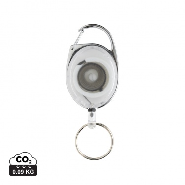 Logo trade promotional merchandise image of: RCS recycled ABS roller clip keychain