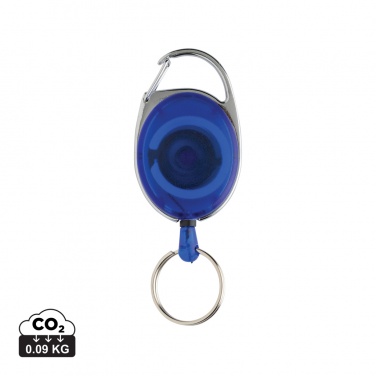 Logo trade promotional merchandise image of: RCS recycled ABS roller clip keychain