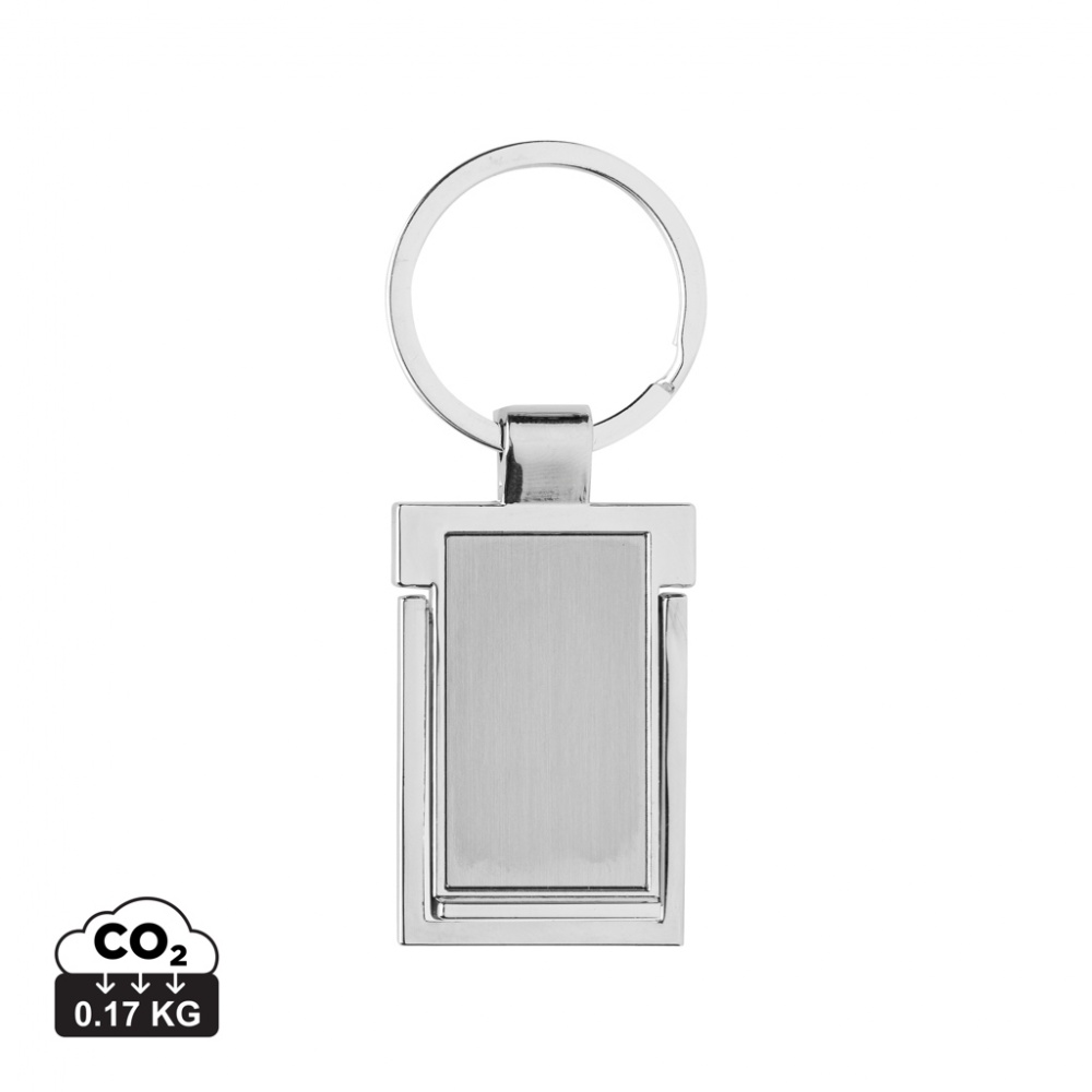 Logotrade promotional giveaway picture of: RSC recycled zinc alloy phone stand keychain