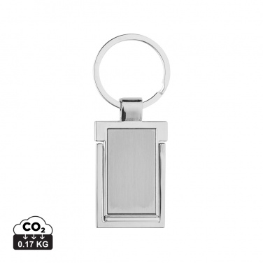 Logo trade promotional items picture of: RSC recycled zinc alloy phone stand keychain