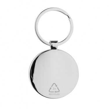 Logo trade promotional product photo of: RCS recycled zinc alloy round keychain with bamboo