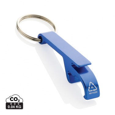 Logo trade promotional item photo of: RCS recycled aluminum bottle and can opener