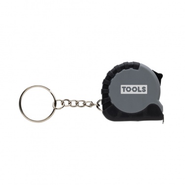 Logo trade business gifts image of: MeasureMate RCS reycled ABS 1 meter tape keychain