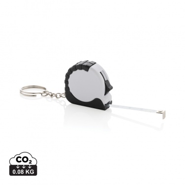 Logo trade promotional products image of: MeasureMate RCS reycled ABS 1 meter tape keychain