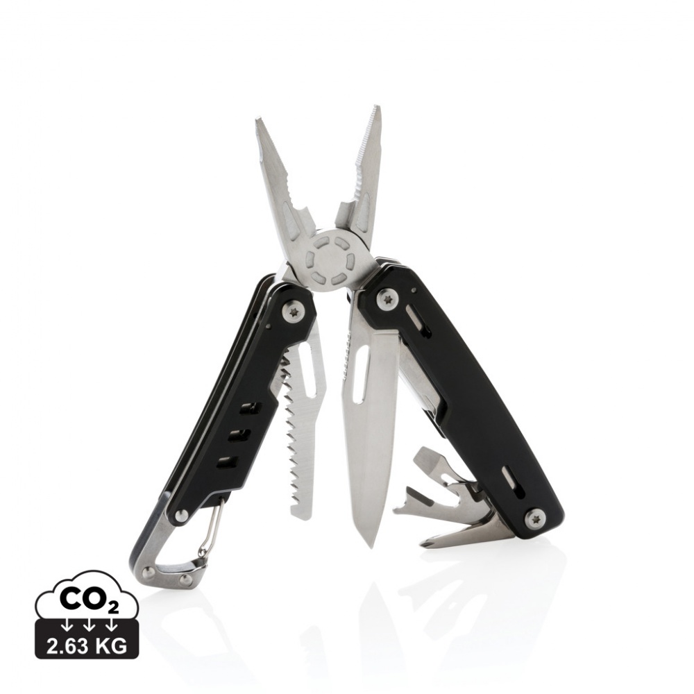 Logo trade promotional gifts picture of: Solid multitool with carabiner