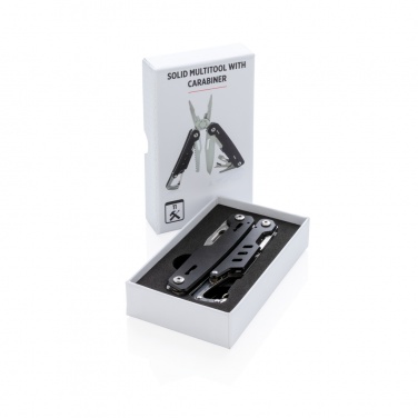 Logo trade promotional items image of: Solid multitool with carabiner