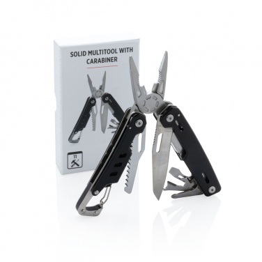 Logo trade promotional item photo of: Solid multitool with carabiner