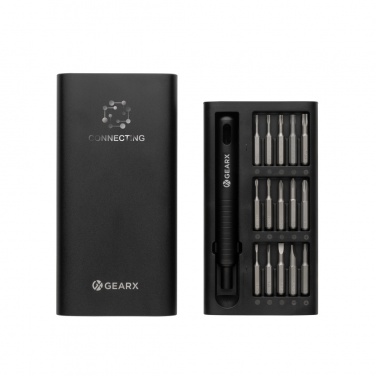 Logo trade promotional gifts image of: Gear X 31 in 1 precision screwdriver set