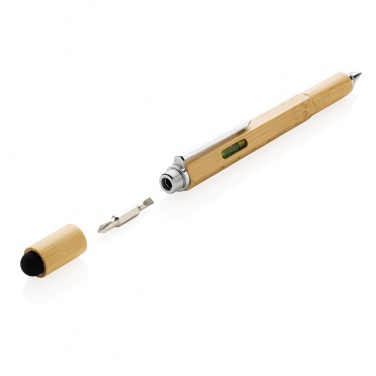 Logo trade promotional products picture of: Bamboo 5-in-1 toolpen