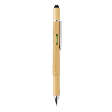 Logo trade business gift photo of: Bamboo 5-in-1 toolpen