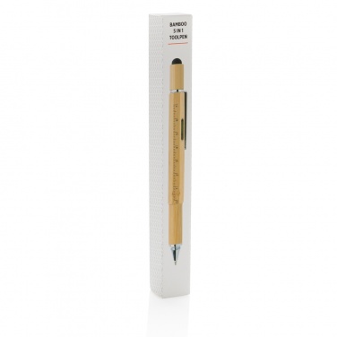 Logotrade advertising product image of: Bamboo 5-in-1 toolpen