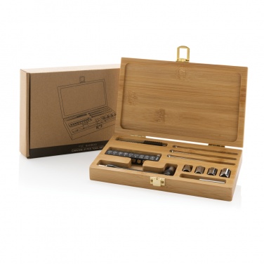 Logo trade promotional gift photo of: Carvine 21 pcs bamboo tool set