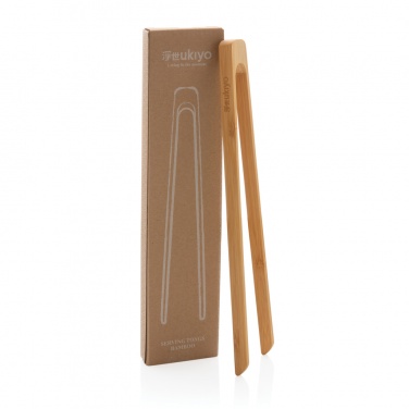 Logo trade promotional giveaways image of: Ukiyo bamboo serving tongs