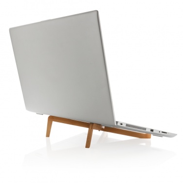 Logo trade promotional merchandise image of: Bamboo portable laptop stand