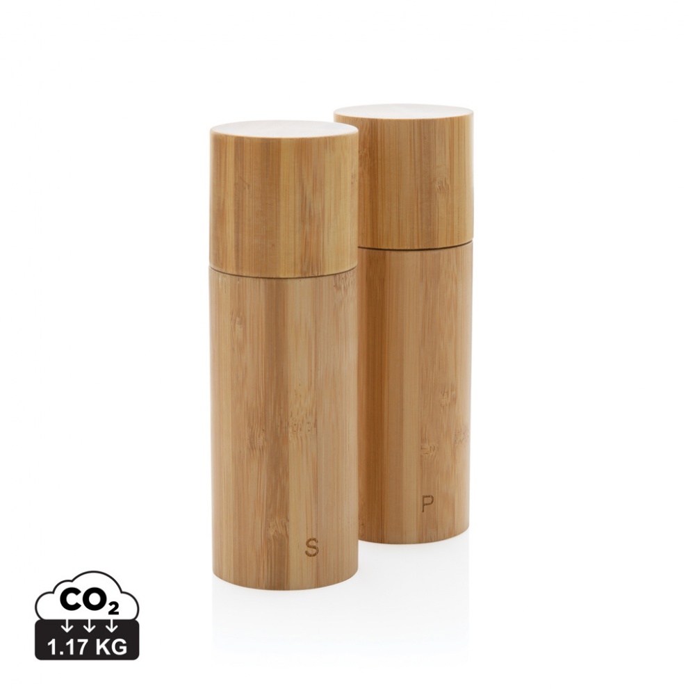 Logotrade promotional product picture of: Ukiyo bamboo salt and pepper mill set