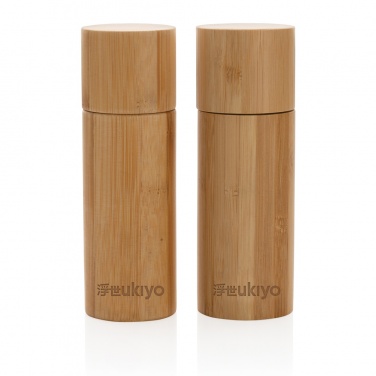 Logotrade promotional giveaway image of: Ukiyo bamboo salt and pepper mill set