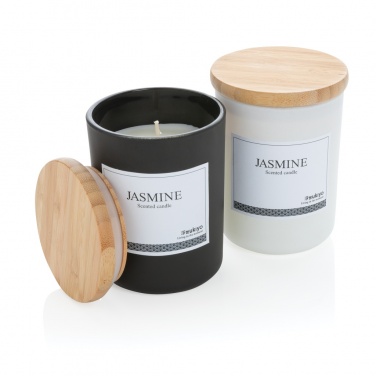 Logo trade promotional giveaway photo of: Ukiyo deluxe scented candle with bamboo lid