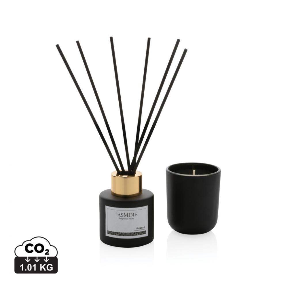 Logo trade advertising product photo of: Ukiyo candle and fragrance sticks gift set