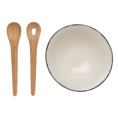 Logo trade promotional item photo of: Ukiyo salad bowl with bamboo salad server