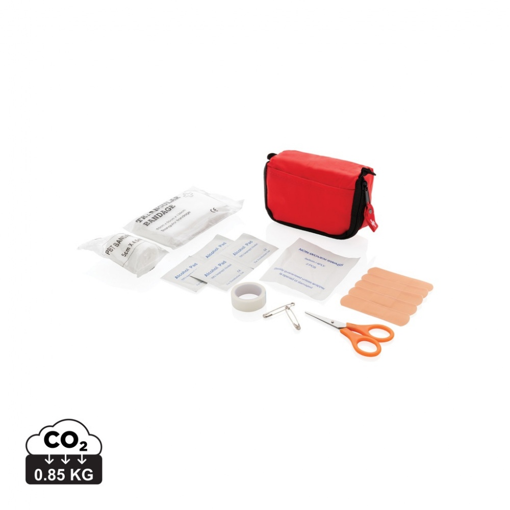 Logo trade promotional giveaways image of: First aid set in pouch