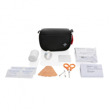 Logo trade business gift photo of: RCS recycled nubuck PU pouch first aid set mailable