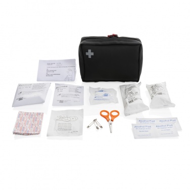 Logo trade promotional gift photo of: RCS recycled nubuck PU pouch  first aid set