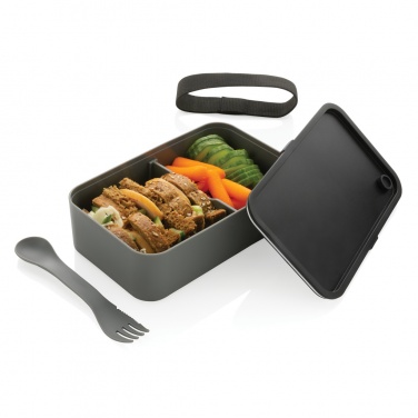 Logo trade promotional giveaways picture of: GRS recycled PP lunch box with spork