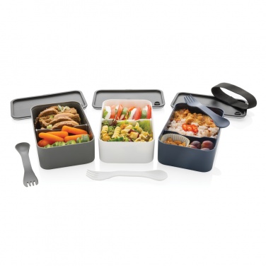 Logotrade promotional product image of: GRS recycled PP lunch box with spork