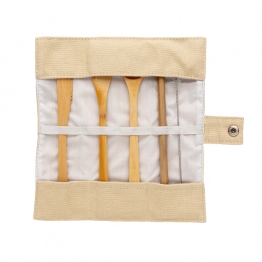 Logotrade corporate gift image of: Reusable bamboo travel cutlery set