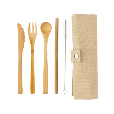 Logotrade promotional items photo of: Reusable bamboo travel cutlery set