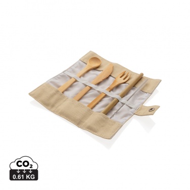 Logotrade promotional items photo of: Reusable bamboo travel cutlery set