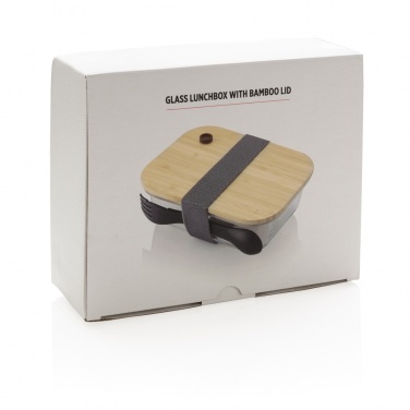 Logotrade promotional giveaway image of: Glass lunchbox with bamboo lid