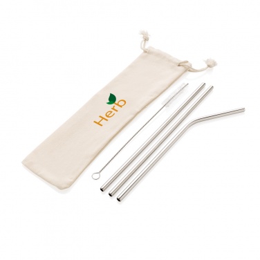 Logotrade promotional giveaways photo of: Reusable stainless steel 3 pcs straw set