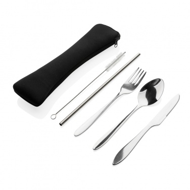 Logotrade promotional merchandise image of: 4 PCS stainless steel re-usable cutlery set