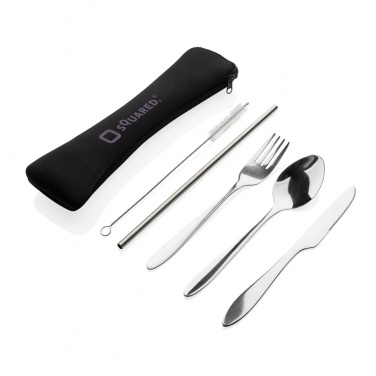 Logotrade promotional giveaway picture of: 4 PCS stainless steel re-usable cutlery set