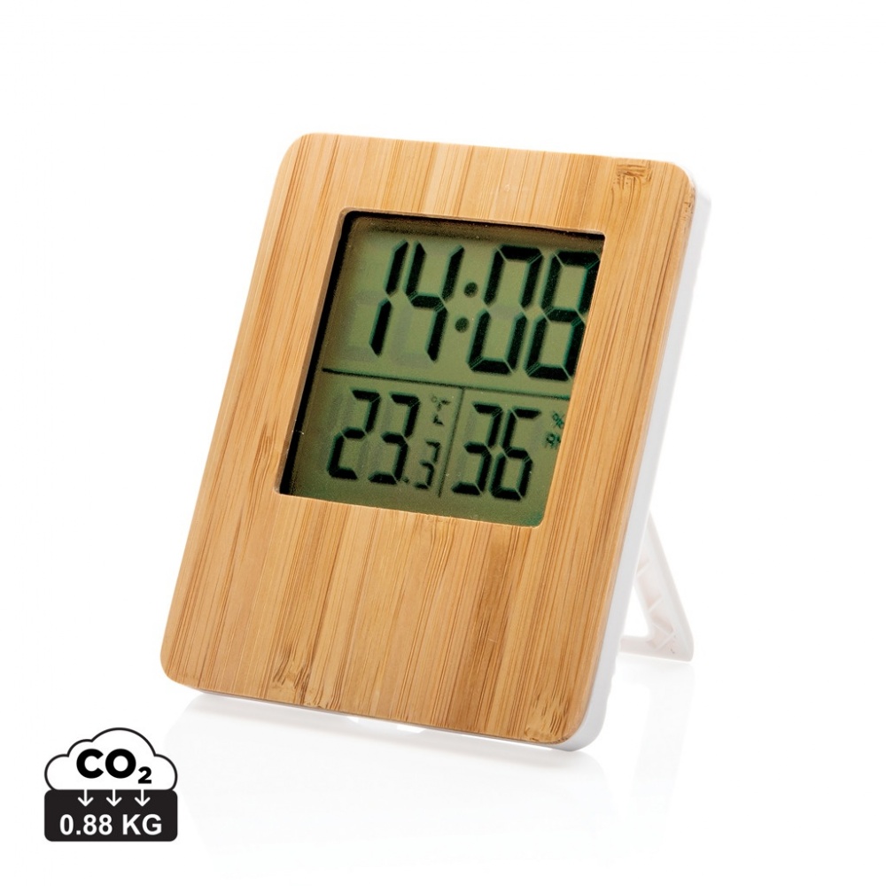 Logo trade promotional products picture of: Bamboo weather station