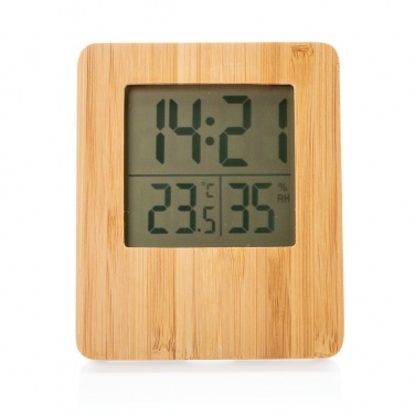 Logo trade advertising product photo of: Bamboo weather station