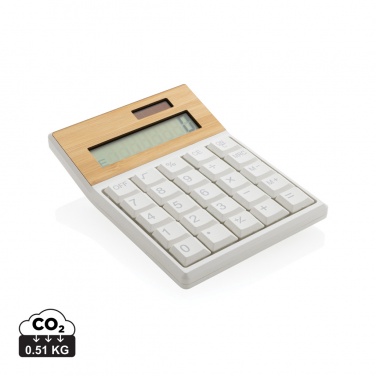 Logotrade advertising product picture of: Utah RCS recycled plastic and  bamboo calculator