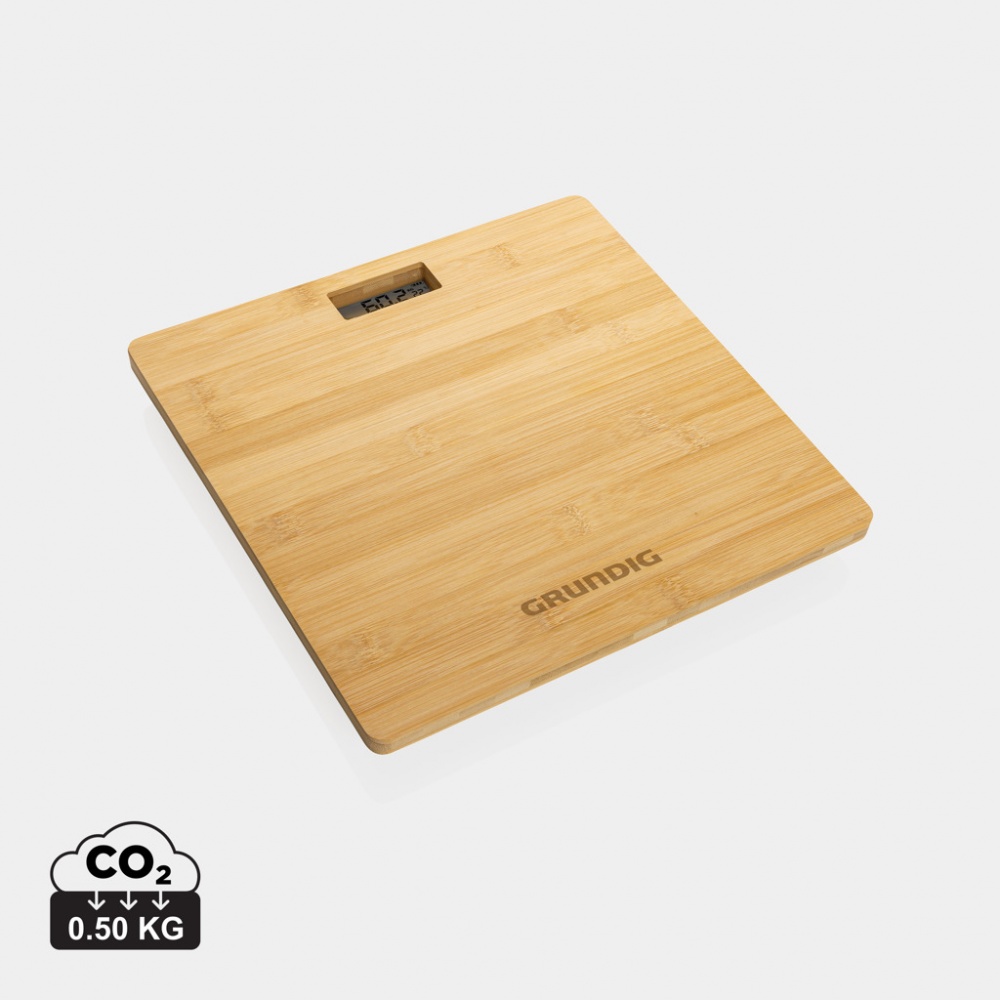 Logo trade promotional giveaway photo of: Grundig Bamboo Digital Body Scale