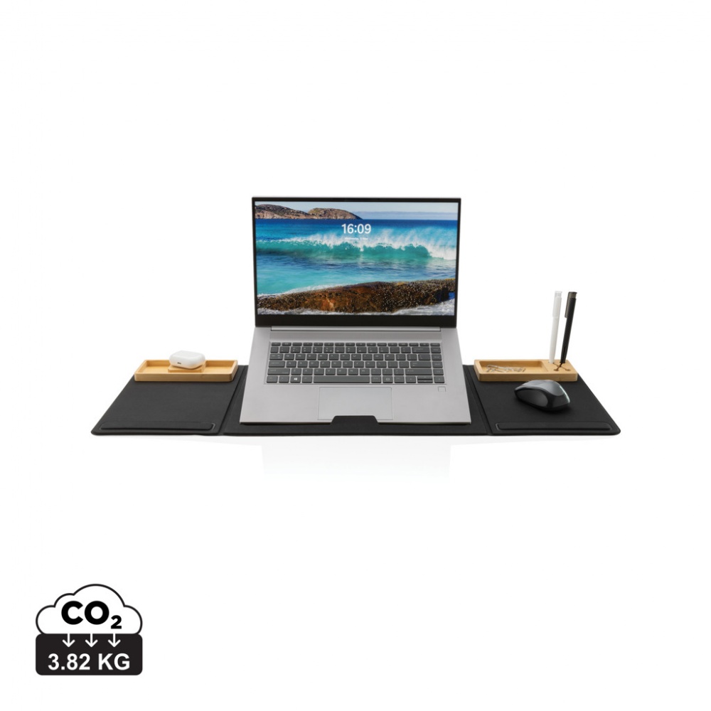 Logotrade promotional item image of: Impact AWARE RPET Foldable desk organizer with laptop stand